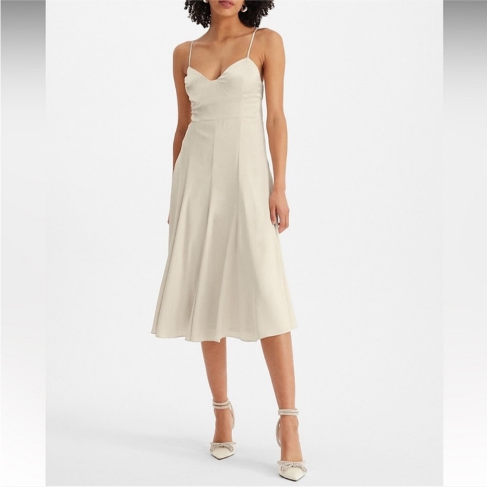 Express Cream Slip Dress
